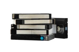 Pile,of,vhs,video,cassettes.,vintage,media.,isolate,on,a
